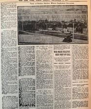 Vintage Halifax, NS explosion NEW YORK TIMES News Article Estate Sale Find picture