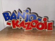 Banjo-Kazooie 3D Logo Sign Shelf Art Wall Display Gaming Gamer N64 Gift picture