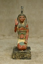 Egyptian Maat Statue Goddess of Truth, Stone Hieroglyphic Base picture