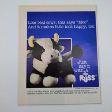 Russ Berrie Moo-Moo Cow Plush Toy Magazine Ad Vintage Print Advertising 1992 picture