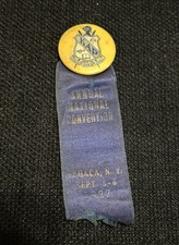 ANTIQUE Kappa Delta Rho fraternity 1927 National Convention pin-back ribbon OLD picture