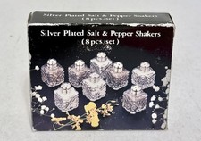8 pc NIB Small Salt and Pepper Shaker Silver Plated  Chadwick miller NEW picture