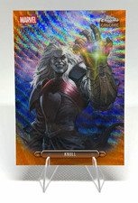 Topps 2026 Chrome Marvel Comics Fanfare Knull FF-23 Insert 19/25 Orange Wave picture