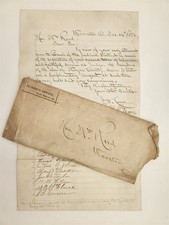 1876 antique JUDGE WILLIAM REED wooster oh WAYNE COUNTY BAR LETTER banquet picture