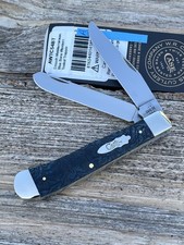 CASE XX *a SFO SMOOTH MEDITERRANEAN BLUE WESTERN TOOLED 2026 TRAPPER KNIFE KNIVE picture