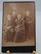 Antique Victorian American Family Portrait, Girl&Boy Cabinet Photo 6.5