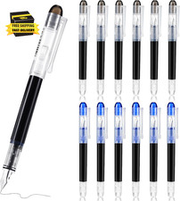 12 Pieces Disposable Fountain Pens Fine Point Calligraphy Fountain Pens Ink Pens picture