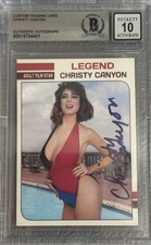 Christy Canyon Signed Custom Trading Card BAS Beckett Witness Autograph Grade 10 picture