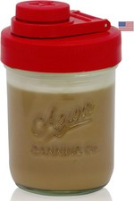 16oz Creamer Jar with Pour Lid, Wide Mouth, Red Lid, 1 Pack picture