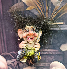 Vintage NyForm Norway Troll Figurine Handmade Collectible Folk Art picture