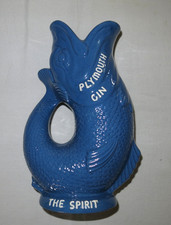 DARTMOUTH DEVON PLYMOUTH GIN SPIRIT OF THE WEST FISH GUGGLE JUG VINTAGE picture