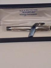 Marquis by Waterford Fountain Pen Chrome Guilloche Diamond Pattern Germany... picture