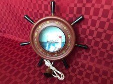 Vintage USSR Ship Wheel Lighthouse Night Light Flashing Lamp Souvenir picture
