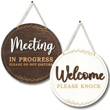 Woodamore Meeting In Progress Door Sign - In A Meeting Sign For Office Door, ... picture