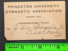 Vintage 1903 Princeton University Gymnastics Association Ticket picture