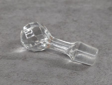 Glass stopper faceted glass round picture