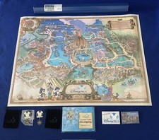 Tokyo DisneySea 2001 Grand Opening Exclusive Map, Medallion & Pins MINT RARE picture
