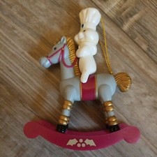 Pillsbury Doughboy Poppin'Fresh General mills Rocking Horse Ornament 1999 NIB picture