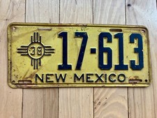 1938 New Mexico License Plate picture