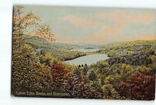 Old Vintage Postcard of Lakes Echo Beebe and Bomoseen Vermont picture