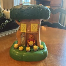 VINTAGE Disney Winnie-the-Pooh Hunny Pot Tree House Toy 1970’s Hong Kong 1974  picture