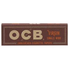 5x OCB Virgin Single Wide Rolling Papers Lot Pack New Sealed 1.0 picture