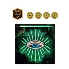 Gothic Green LED Neon Sign - All Seeing Eye Decor for Bedrooms & Living Areas picture