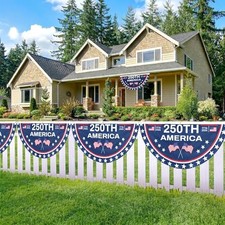 2x20ft 250 Anniversary American Flag 1pcs-250 Anniversary American Flag Bunting picture
