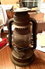 Antique NIER FEUERHAND #280 OIL LANTERN GERMANY ALL ORIGINAL Embossed Globe picture