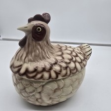 Vintage  Chicken/Hen  Ceramic Dish Farmhouse Kitchen Cottage Core Cookie JAR picture