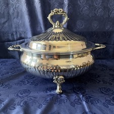 VTG Leonard Footed Silver Plated Casserole Dish picture