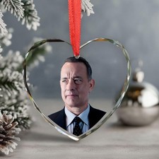 Tom Hanks Christmas Ornament, Celebrity Fan Holiday Gift, Acrylic or Glass picture