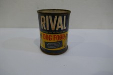 Vintage Rival Dog Food Metal Promotional Advertising Can Coin Bank picture