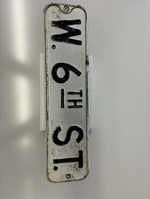 1950’s 1960’s Street Sign , W. 6th Street, California , Heavy Steel picture
