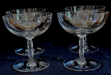 6 Vintage Fostoria Heraldry Low Sherbet Glasses 3-7/8