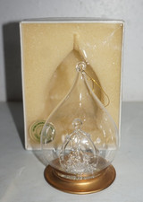 VTG Como Italy Spun Glass Nativity Christmas Ornament Hand Blown picture