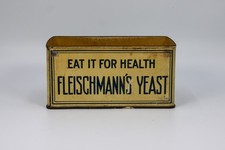 Vintage Fleischmann's Yeast Tin Metal Shelf Display  5.75