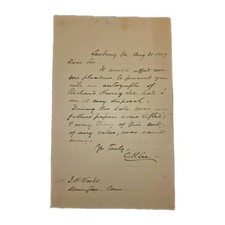 C.H. Lee Signed 1889 Letter – Richard Henry Lee Family – Idlewild Stationery picture