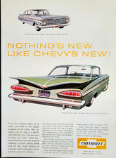 Chevy Impala Sport Coupe Original 1959 Vintage Print Ad Wall Art picture