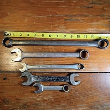 5 Vintage Williams Forged In USA Wrenches Open End Combination Double Box End picture