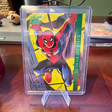 Fleer 2002 Marvel Masterpieces Ultra Spider-Man Green Set Card #112 Spider-Man picture