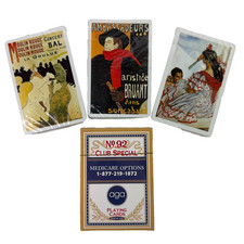 Lot of 4 Vintage Playing Card Decks Moulin Rouge Piatnik Toulouse Lautrec Sealed picture