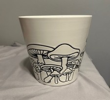 Black and White Ceramic Mushroom Planter picture