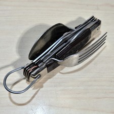Vintage Hobo Pocket Knife 10 Tools Japan Jigged Bone Multi Tool Camping Folding picture