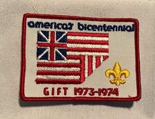 VTG 1973 1974 Americas Bicentennial Gift Flag Boy Scouts Patch BSA picture