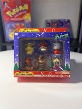 Vintage Pokemon Christmas Ornament Set 1998 Tomy Rare Pikachu Eevee Charmander picture