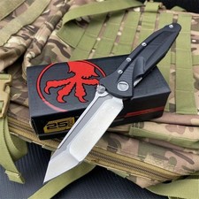 Men's Outdoor Folding Knife Sharp D2 Steel Blade for Fishing & Combat picture