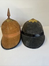 Lot Of 2 Ornate Antique Odd Fellows I.O.O.F. Ceremonial Regalia Helmetsby Herald picture