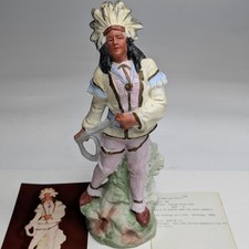 Vtg Bisque Native American Indian Chief Figure Signed Bialk 9.5