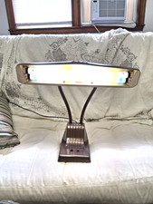 VTG 1950's DAZOR Art Deco MINT Gooseneck Desk Lamp Model 1000 FUSCHIA PURPLE picture